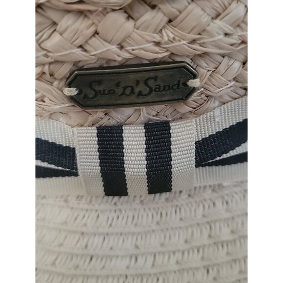 Sun N Sand Sun Fedora Hat Women’s One Size Natural Straw Beach Cruise UPF 50+ - Picture 3 of 4